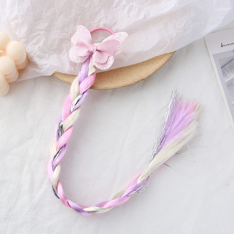 Wholesale Colorful Wig Braid Fabric Hair Scrunchies